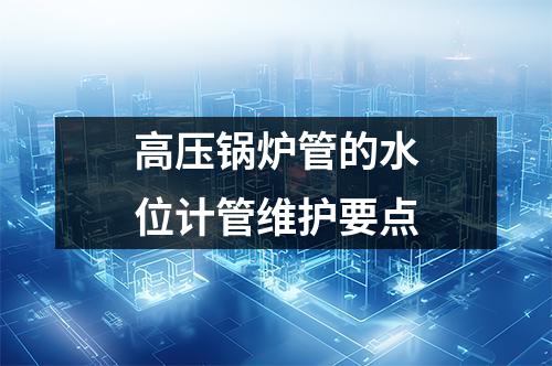 高压锅炉管的水位计管维护要点